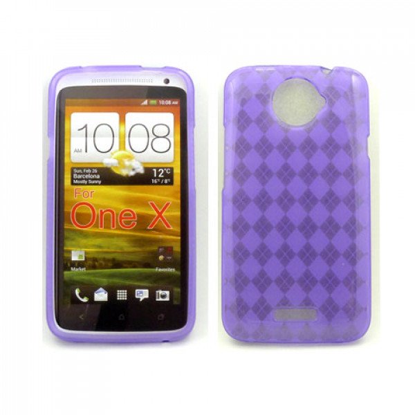 Wholesale Gel Case  for HTC One X(Purple)